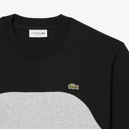 Men's Lacoste Cotton Jersey Colorblock T-Shirt - Black