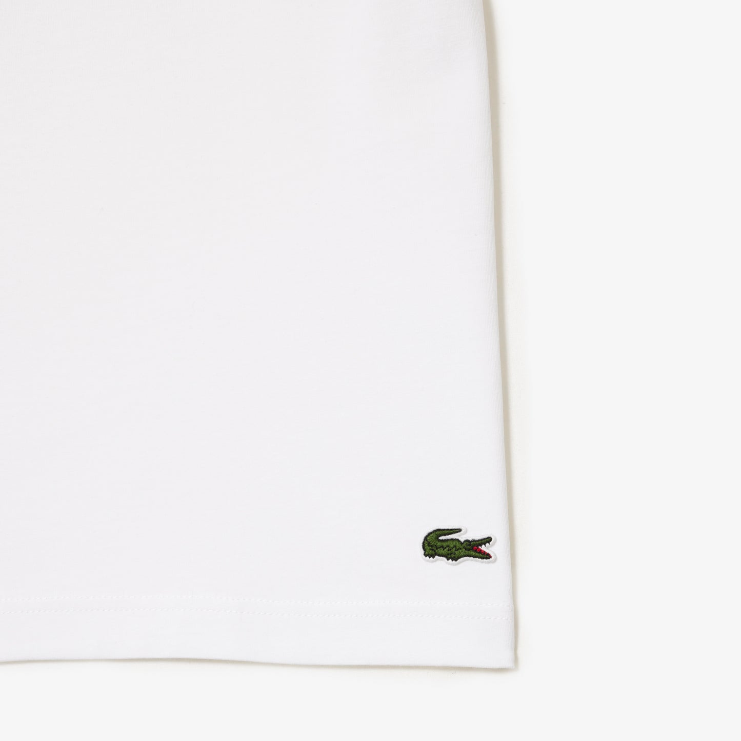 Men's Lacoste Signature Print Cotton T-Shirt  - White