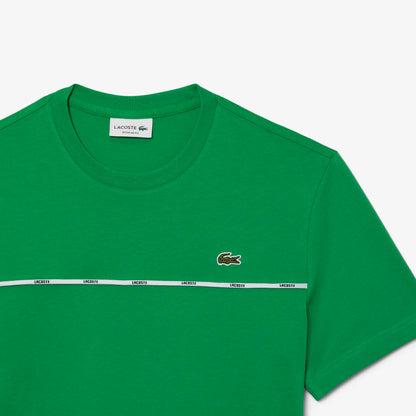 Men's Lacoste Logo Trim Cotton Jersey T-Shirt - Green
