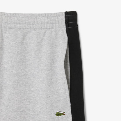Men's Lacoste Cotton Fleece Colorblock Shorts - Black