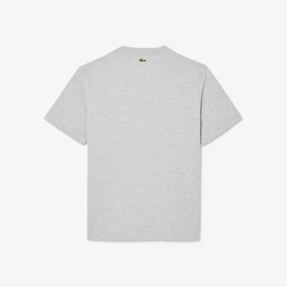 Men's Lacoste Printed Cotton T-Shirt - Grey Chine