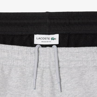 Men's Lacoste Cotton Fleece Colorblock Shorts - Black