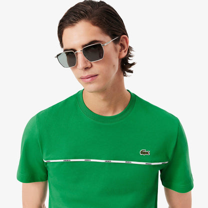 Men's Lacoste Logo Trim Cotton Jersey T-Shirt - Green