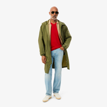 Men's lacoste Lightweight Pima Cotton V-Neck T-Shirt - Red