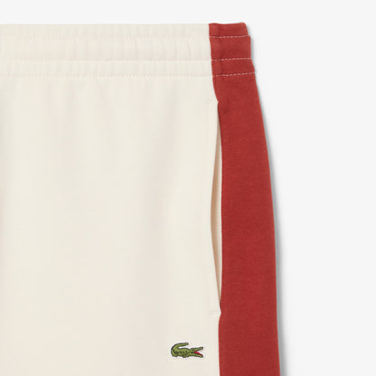 Men's Lacoste Cotton Fleece Colour Block Shorts - Brown