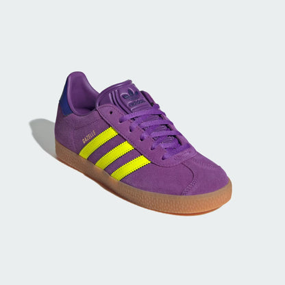 Grade School Adidas Gazelle Shoes - Active Purple/Solar Yellow/Collegiate Purple