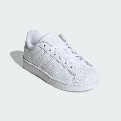 Infant Adidas Superstar II Elastic Lace Shoes - Cloud White/Core Black