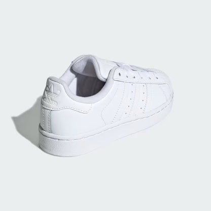 Infant Adidas Superstar II Elastic Lace Shoes - Cloud White/Core Black