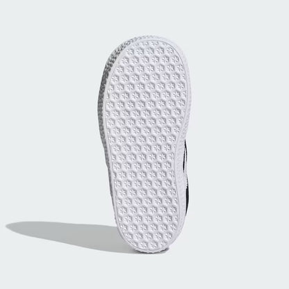 Infant's Adidas Gazelle Comfort Closure Elastic Laces Shoes - Black/White