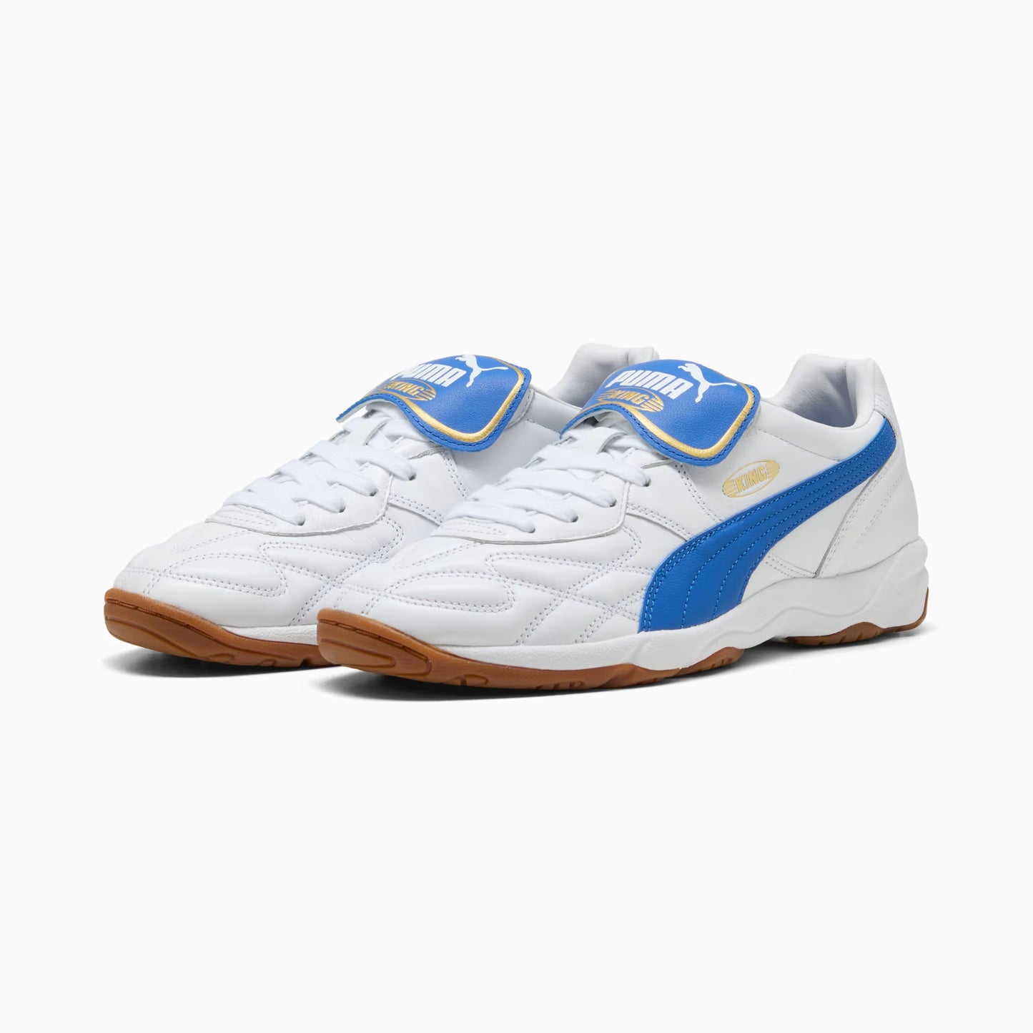 Men's Puma King Indoor Sneakers - White/Mountain Blue