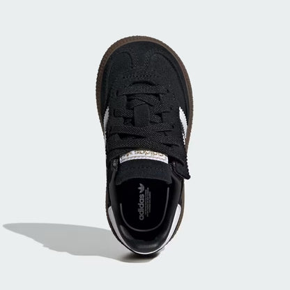 Infant's Adidas Handball Spezial Comfort Closure Elastic Lace Shoes - Black/White/Gum