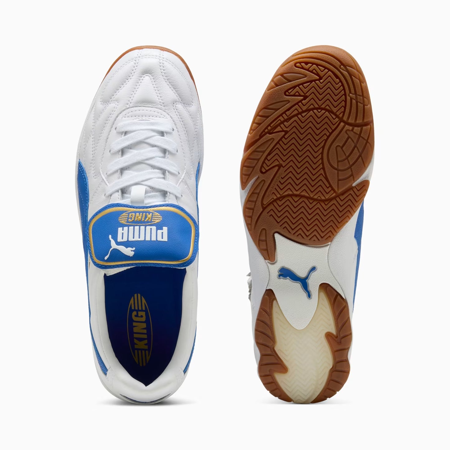 Men's Puma King Indoor Sneakers - White/Mountain Blue