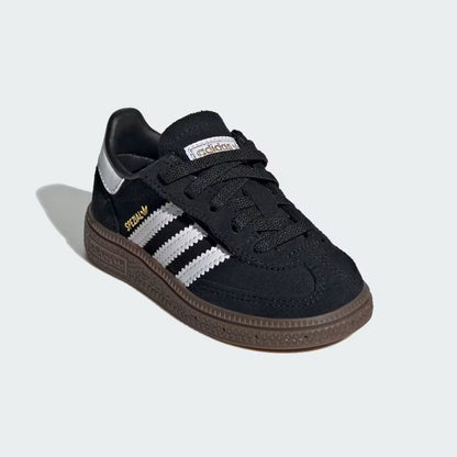 Infant's Adidas Handball Spezial Comfort Closure Elastic Lace Shoes - Black/White/Gum