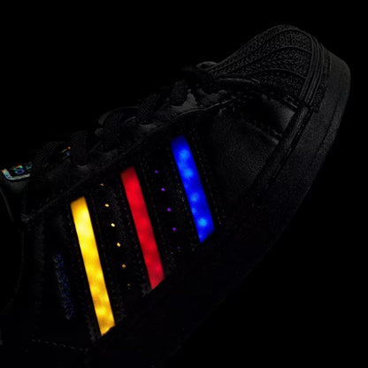Pre School Adidas Superstar LED Lights Shoes - Black