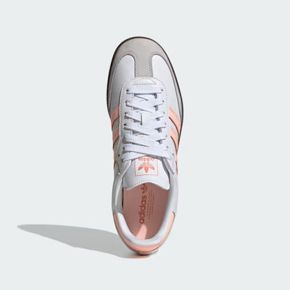 Women's Adidas Samba OG Shoes - Cloud White/Clear Orange/Semi Coral