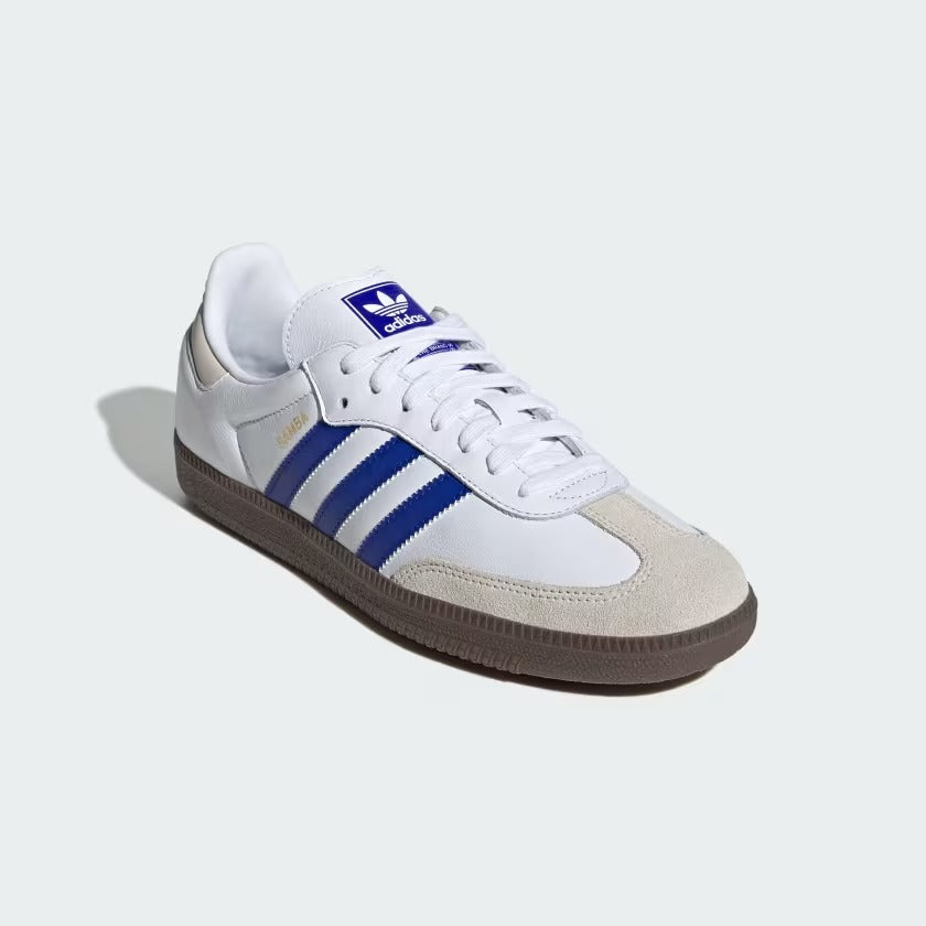 Men's Adidas Samba OG Shoes - Cloud White/Lucid Blue/Gum