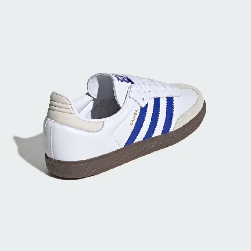 Men's Adidas Samba OG Shoes - Cloud White/Lucid Blue/Gum