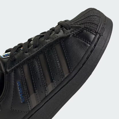 Pre School Adidas Superstar LED Lights Shoes - Black