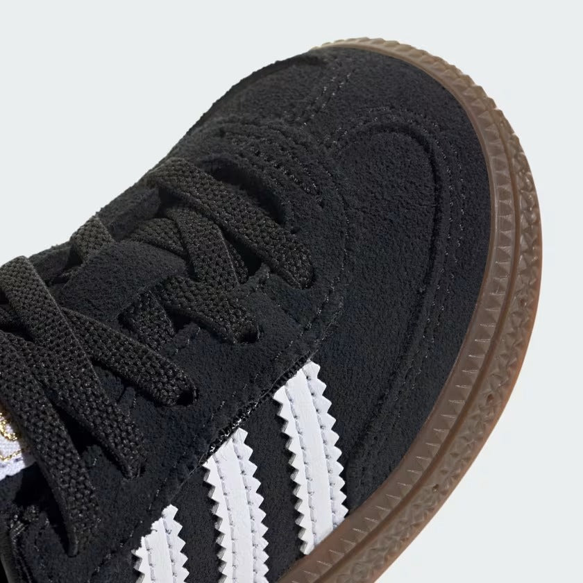 Infant's Adidas Handball Spezial Comfort Closure Elastic Lace Shoes - Black/White/Gum