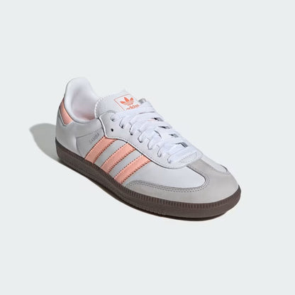 Women's Adidas Samba OG Shoes - Cloud White/Clear Orange/Semi Coral