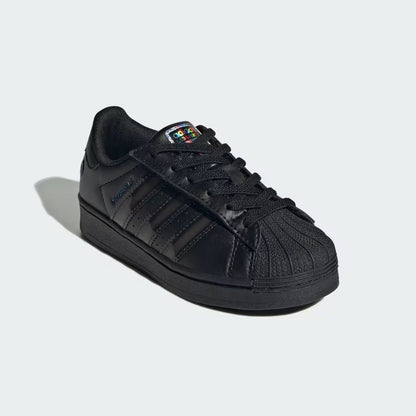Pre School Adidas Superstar LED Lights Shoes - Black
