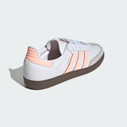 Women's Adidas Samba OG Shoes - Cloud White/Clear Orange/Semi Coral