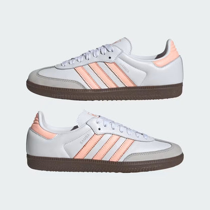 Women's Adidas Samba OG Shoes - Cloud White/Clear Orange/Semi Coral