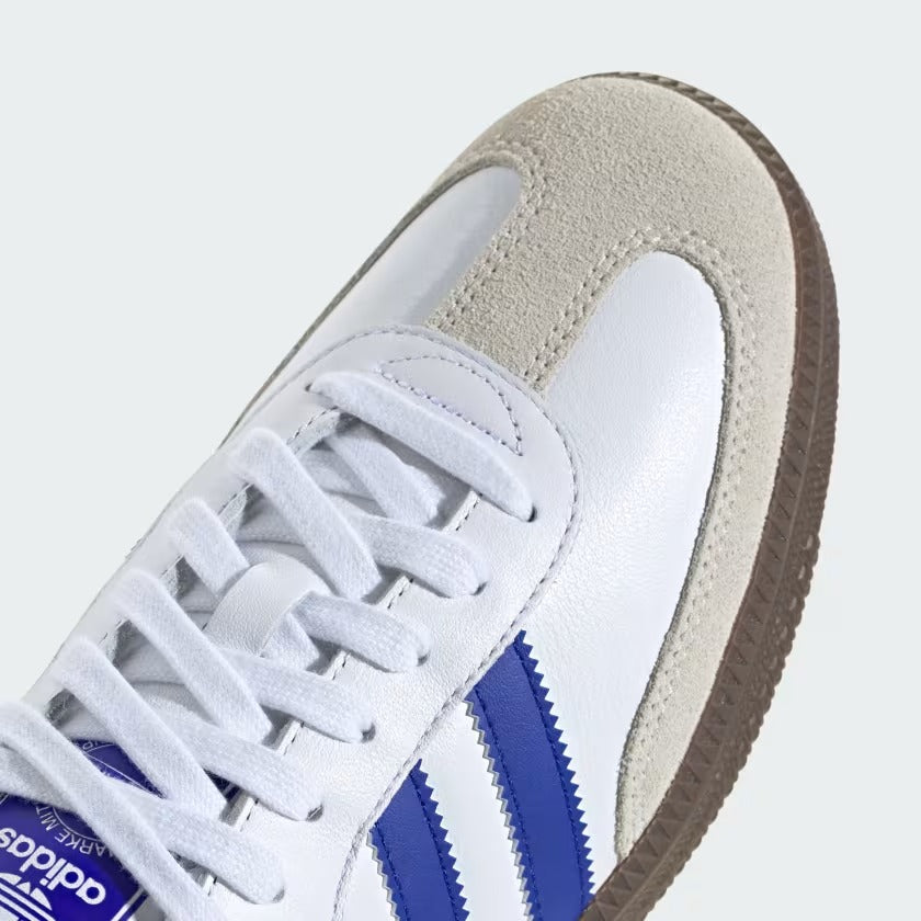 Men's Adidas Samba OG Shoes - Cloud White/Lucid Blue/Gum