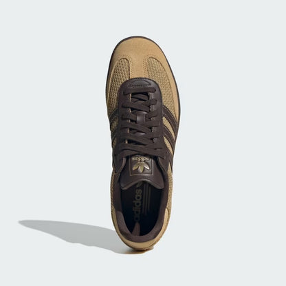 Men's Adidas Samba OG Shoes - Golden Beige/Dark Brown/Gum