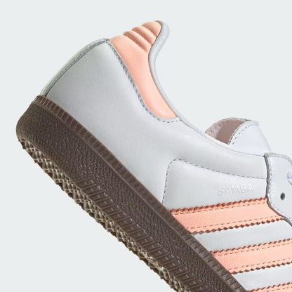 Women's Adidas Samba OG Shoes - Cloud White/Clear Orange/Semi Coral