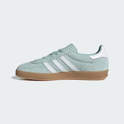Women's Adidas Gazelle Indoor Shoes - Ash Green/Cloud White/Gum