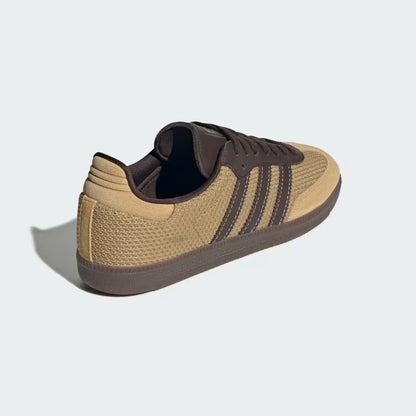 Men's Adidas Samba OG Shoes - Golden Beige/Dark Brown/Gum