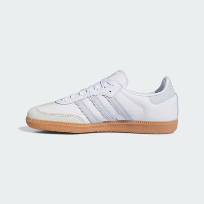 Women's Adidas Samba OG Shoes - Cloud White/Halo Blue