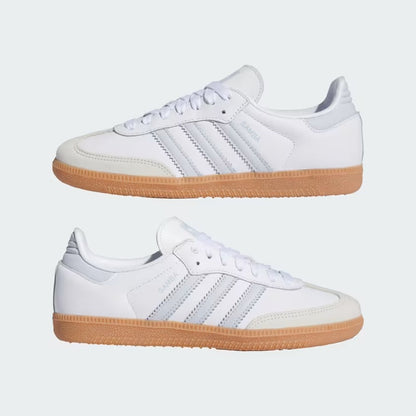 Women's Adidas Samba OG Shoes - Cloud White/Halo Blue