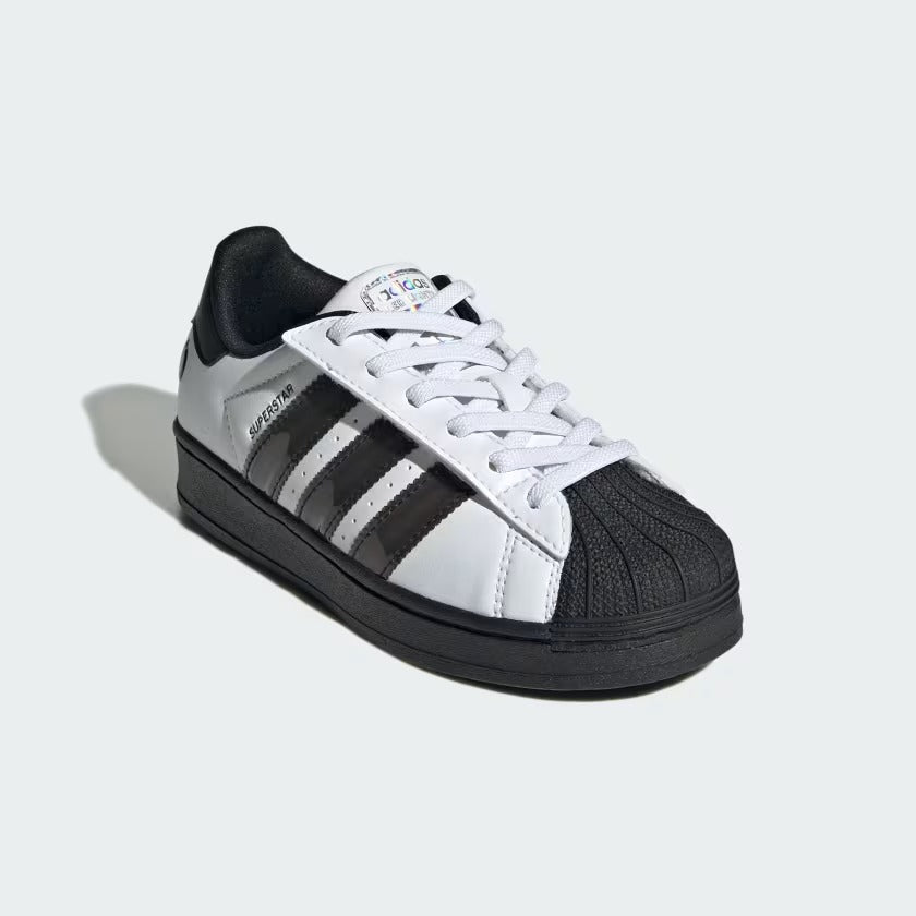 Pre School Adidas Superstar LED Lights - White/Black