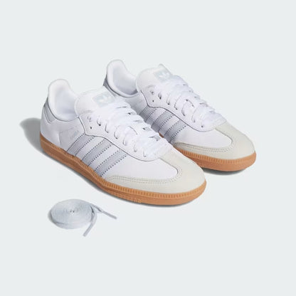 Women's Adidas Samba OG Shoes - Cloud White/Halo Blue