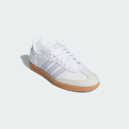 Women's Adidas Samba OG Shoes - Cloud White/Halo Blue