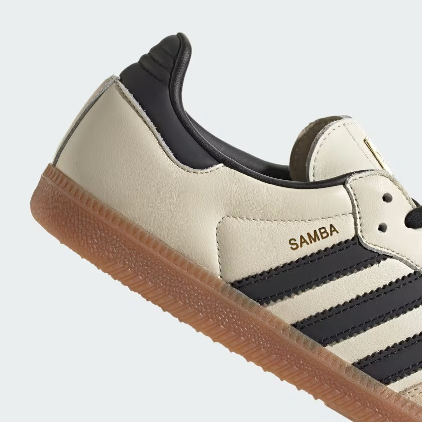 Women's Adidas Samba OG Shoes - Cream White/Core Black/Sand Strata