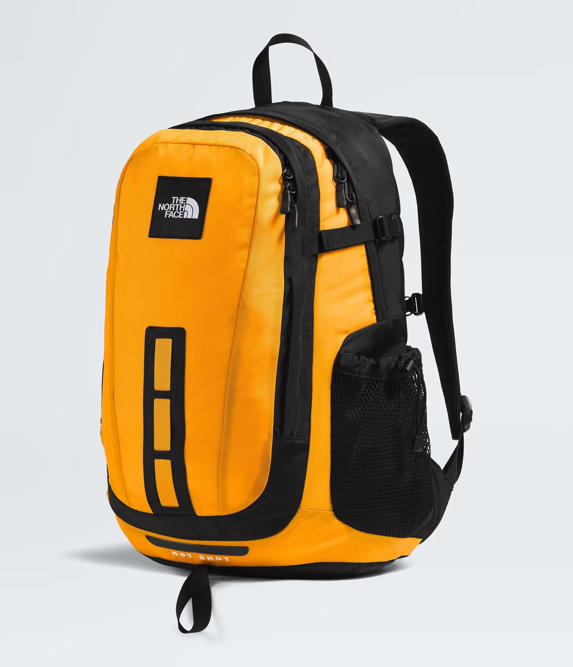 north face backpack black orange The North Face Hot Shot SE Backpack Summit Gold/TNF Black