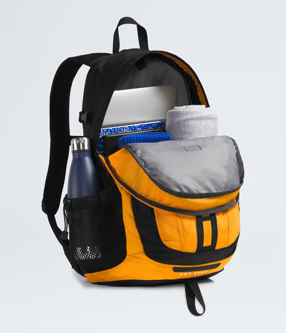 north face backpack black yellow blue The North Face Hot Shot SE Backpack Summit Gold/TNF Black