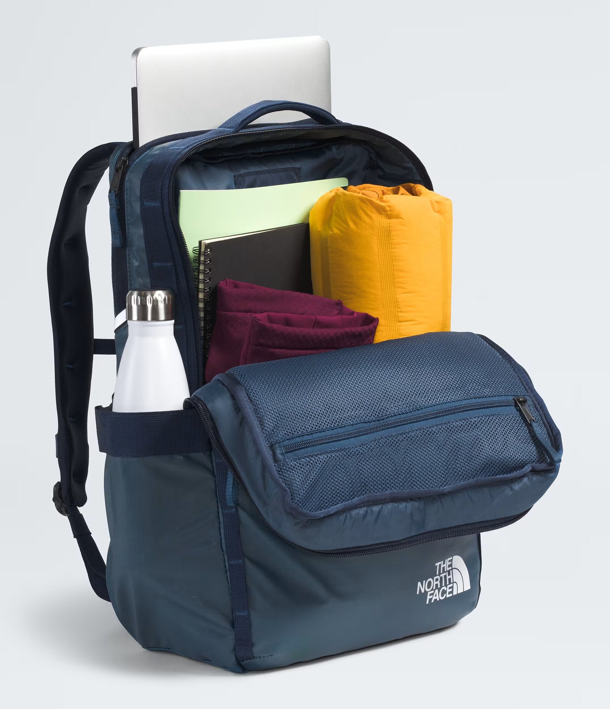 The North Face Base Camp Voyager Daypack: Shady Blue/Summit Navy The North Face Base Camp Voyager Daypack: Shady Blue/Summit Navy