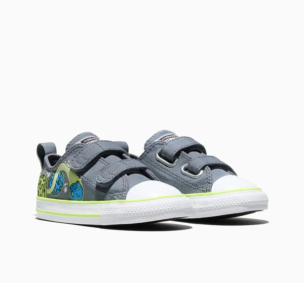 Infants Converse Chuck Taylor All Star 2V OX - Grey New World / Neon Mantis