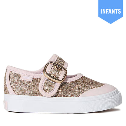 Infants Vans Mary Jane - Glitter Gold / Pale Petal Pink