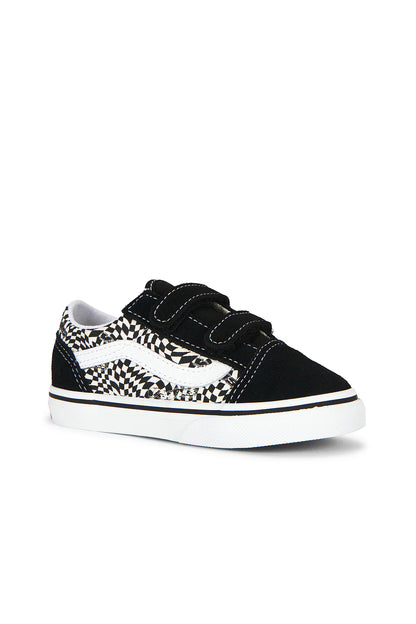 Infants Vans Old Skool V - Warp Black / Marshmallow