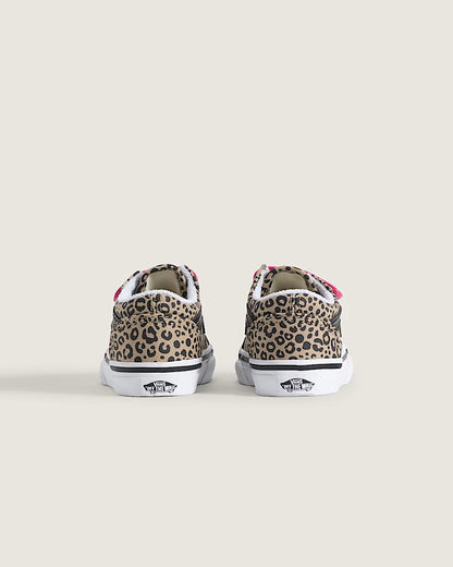 Infant Vans Old Skool V -  Leopard Incense Beige / Pink Velvet