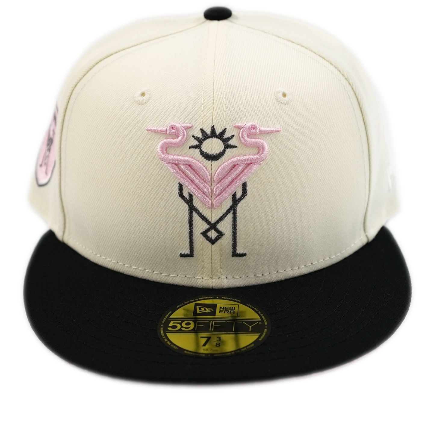 New Era Inter Miami 59Fifty Fitted Hat - Chrome/ Pink