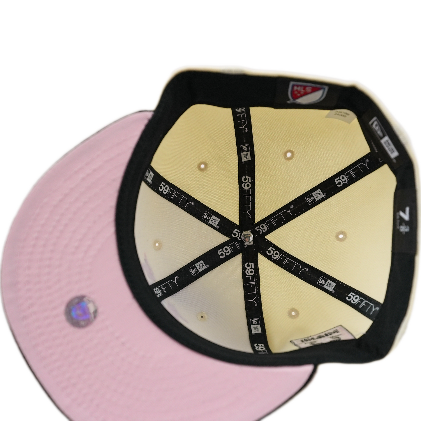 New Era Inter Miami 59Fifty Fitted Hat - Chrome/ Pink