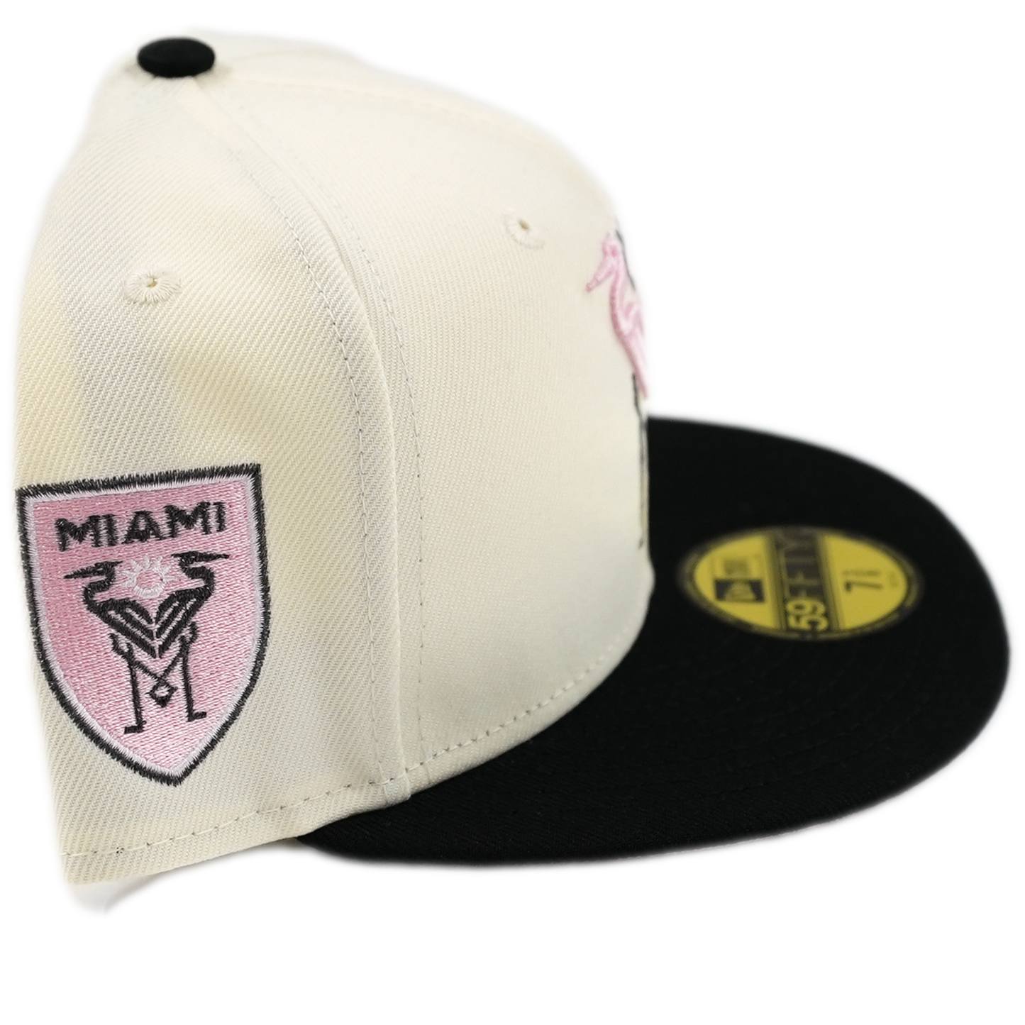 New Era Inter Miami 59Fifty Fitted Hat - Chrome/ Pink