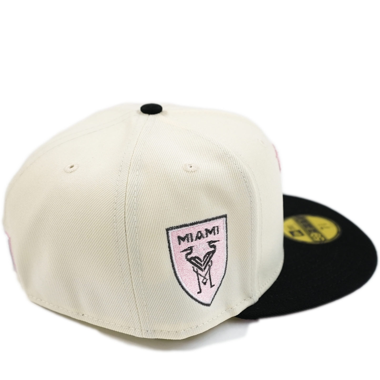 New Era Inter Miami 59Fifty Fitted Hat - Chrome/ Pink