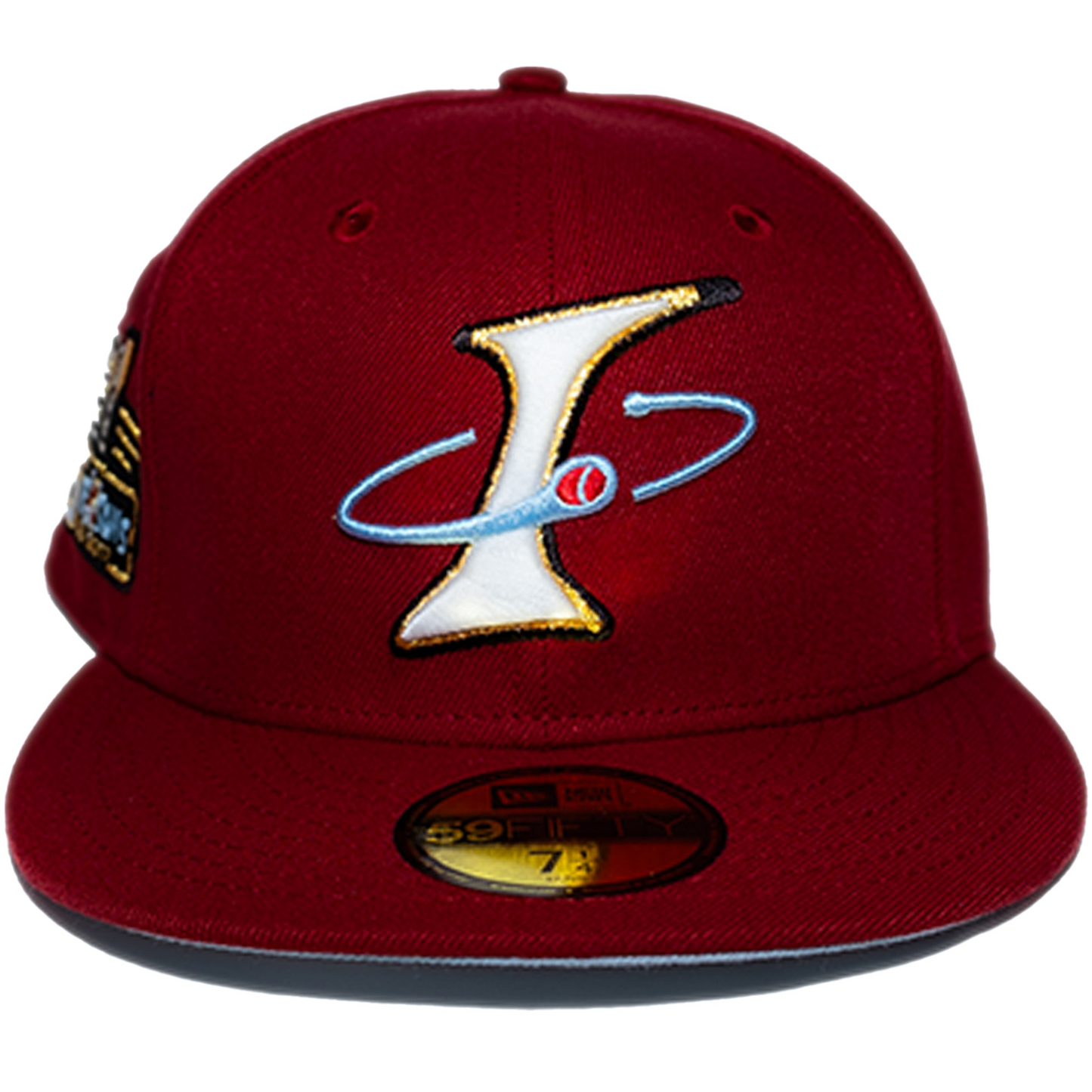 New Era Albuquerque Isotopes 59Fifty Fitted Hat - Red/ Grey